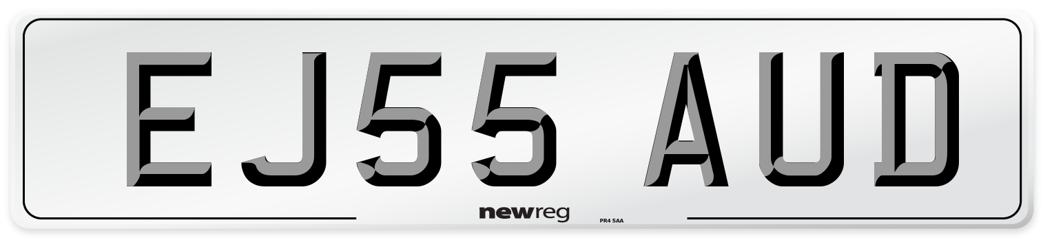 EJ55 AUD Number Plate from New Reg